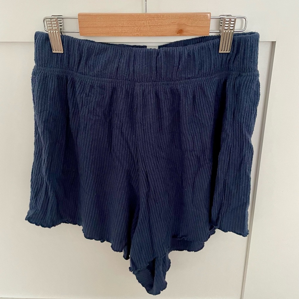 Roxy Blue Knit Sweater Shorts